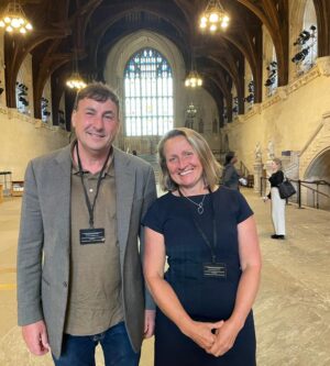 Richard and trustee Suzy spoke in the Houses of Parliament